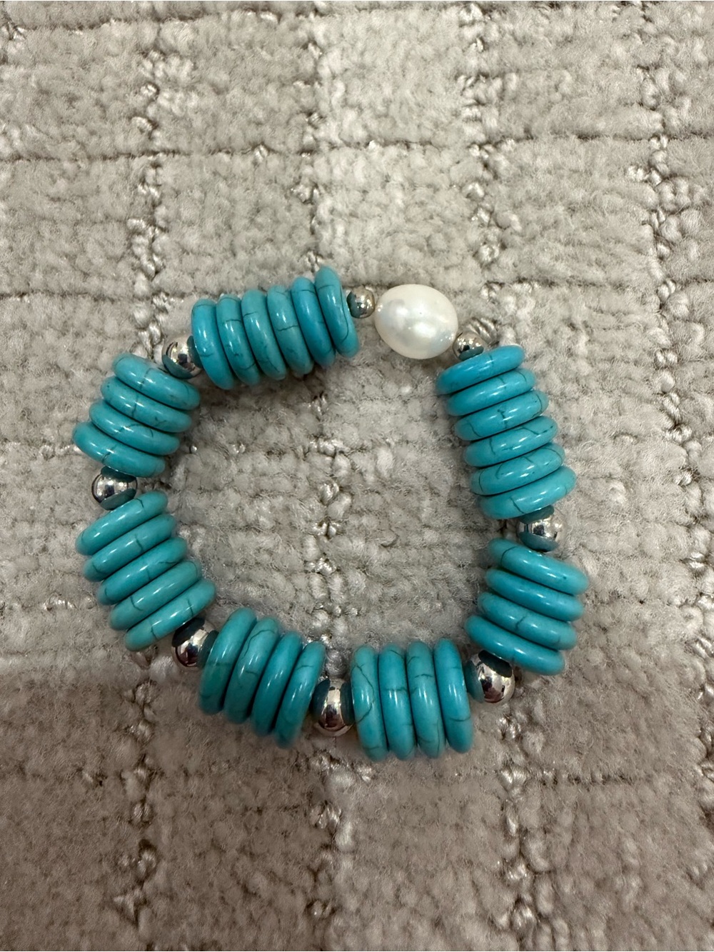 Turquoise Beaded Flexible Bracelet